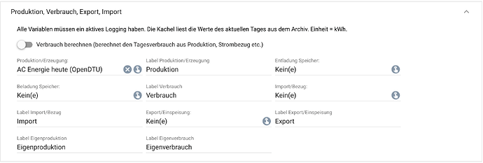 Kachel konfig