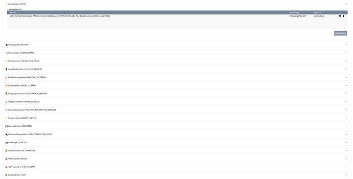 Gerätetypen Home Control Unit