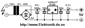 NetzTeill 230 Volt zu 5 Volt mit FestSpannungsregler 78S05 www.ElekTronik.de.vu.gif